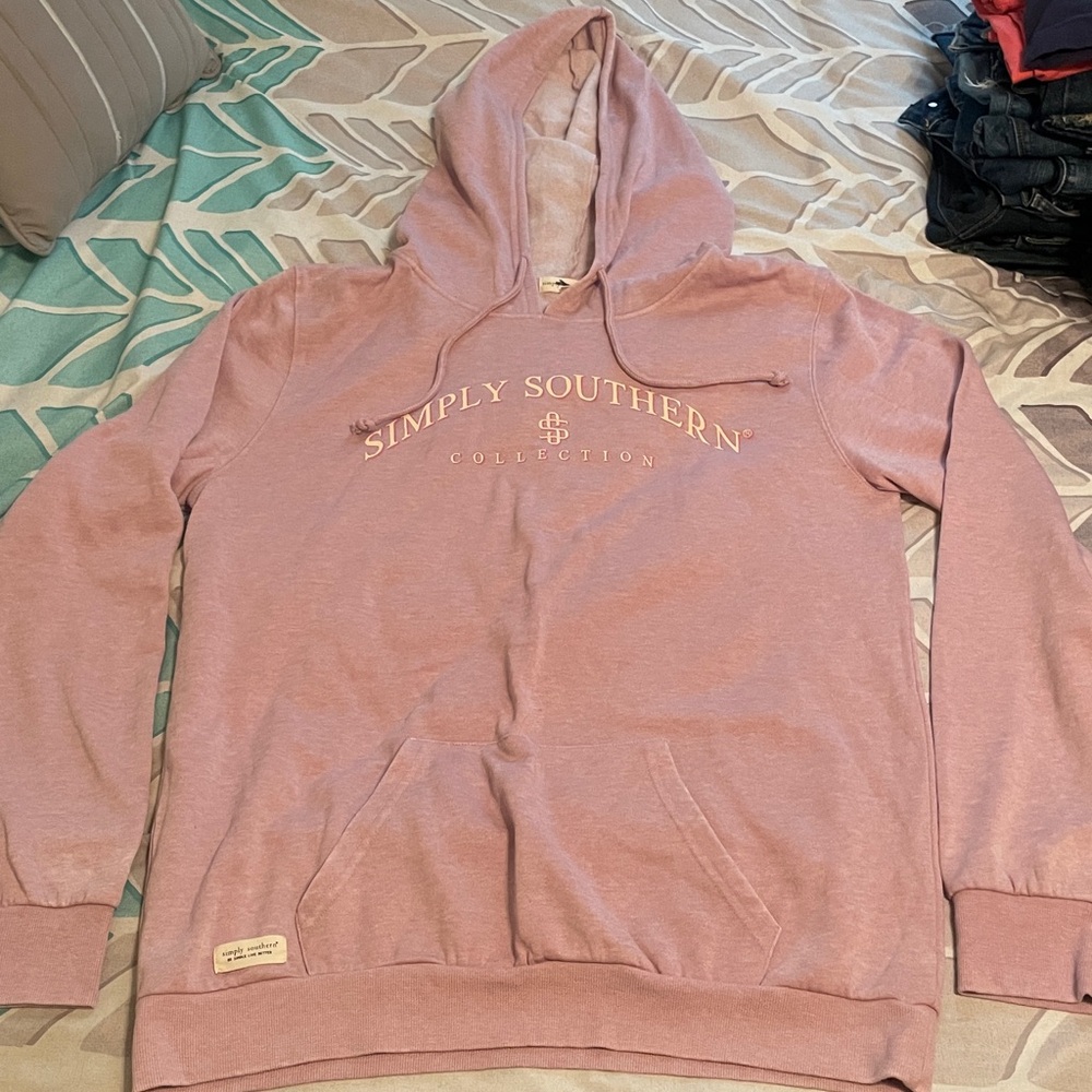 Simply Southern Light Pink Pullover Hoodie